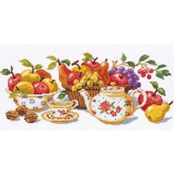 kit Point de croix Vervaco Le thé aux multi fruits