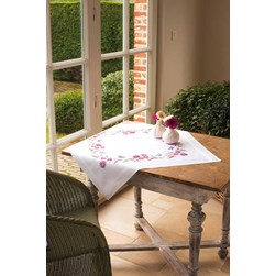 kit Nappe - Broderie Point de Croix imprimée Vervaco Gerberas