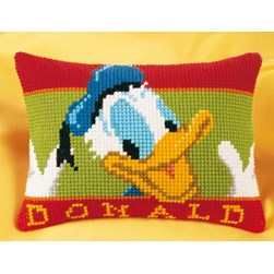 Coussin point de croix Vervaco Donald Duck joueur-Disney