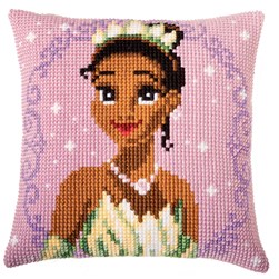 Coussin point de croix Vervaco La princesse Tiana - Disney