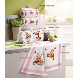 Maniques Broderie Point de Croix Vervaco Tigrou - Bleu