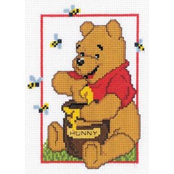 kit Point de croix Vervaco Winnie l'ourson gourmand
