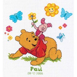 Broderie naissance Vervaco A cheval sur mon Winnie - Disney