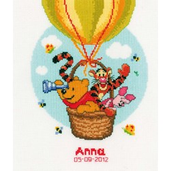 kit Point de croix Vervaco Winnie et ses amis dans les airs