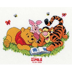 Broderie naissance Vervaco Un coin lecture pour Winnie et ses amis