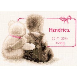 Broderie naissance Vervaco Le câlin du doudou