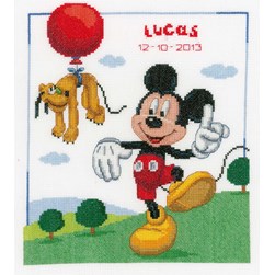 kit Point de croix Vervaco Mickey et Pluto s'amusent