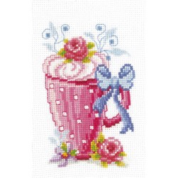 Mini Kit broderie Vervaco Le mug gourmand