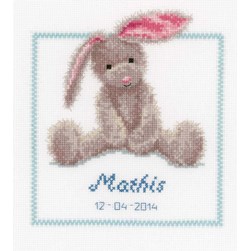 Broderie naissance Vervaco Un lapin doudou tout doux