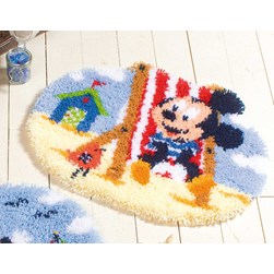 Tapis Point Noué Vervaco Baby mickey à la plage - Disney