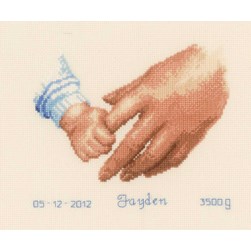 Broderie naissance Vervaco Mon doigt dans ta petite main