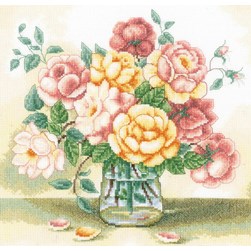 kit Point de croix Vervaco Bouquet de grandes roses