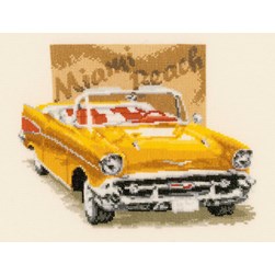 kit Point de croix Vervaco Voiture de collection Miami Beach