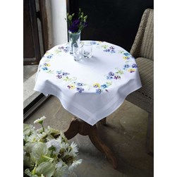 kit Nappe - Broderie Traditionnelle Vervaco les plus belles violetttes