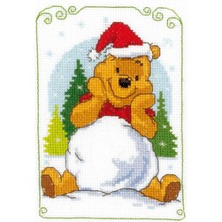 kit Point de croix Vervaco Winnie l'ourson en Père Noël-Disney