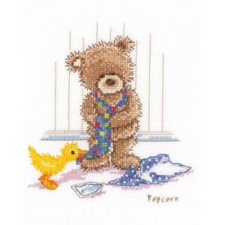 kit Point de croix Popcorn Une écharpe pour Popcorn