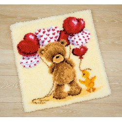 Tapis Point Noué Vervaco Les ballons pleins d'amours de nounours