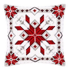 Coussin point de croix Vervaco cristal de neige