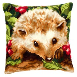 Coussin point de croix Vervaco Hérisson gourmand