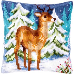 Coussin point de croix Vervaco Le jeune cerf