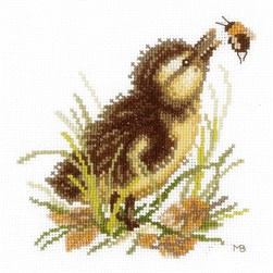 kit Point de croix Lanarte Caneton et bourdon