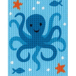 kit Canevas - Gros trous Vervaco La pieuvre dans la mer