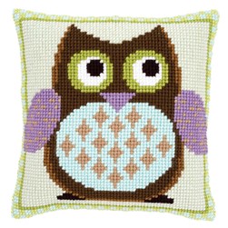 Coussin point de croix Vervaco Sagesse de hibou
