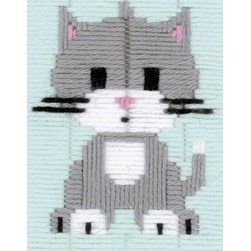 Kit Canevas Point Lancé Vervaco Chaton assis