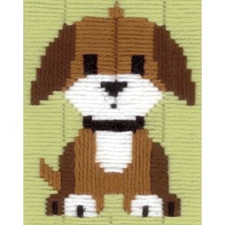 Kit Canevas Point Lancé Vervaco Chiot assis