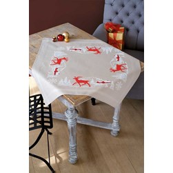 kit Nappe - Broderie Point de Croix imprimée Vervaco Hiver en Norvège