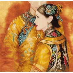 kit Point de croix Lanarte Couple d'Asie