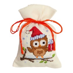 Sachets senteur à broder Vervaco Le cadeau de la chouette