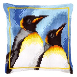 Coussin point de croix Vervaco Couple de pingouins