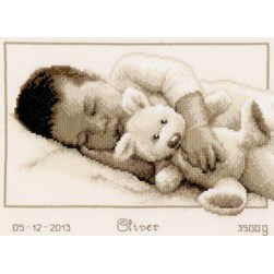 Broderie naissance Vervaco Petit bébé et son doudou