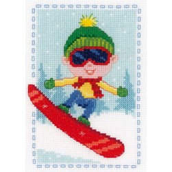 kit Point de croix Vervaco Jeune snowborder