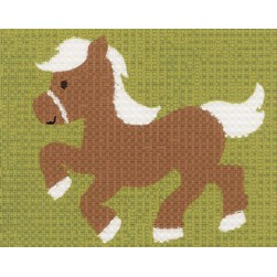 kit Canevas - Gros trous Vervaco Le galop du poney