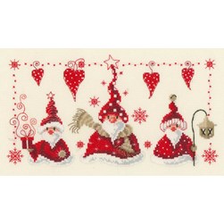 kit Point de croix Vervaco Les gnomes et les lampions