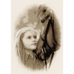 kit Point de croix Vervaco Amour équestre