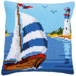 Coussin point de croix Vervaco Voile au vent