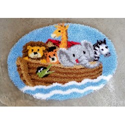 Tapis Point Noué Vervaco Dans la barque de Noë