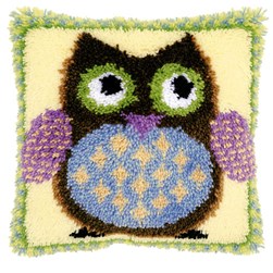 Coussins Point Noue Vervaco Le hibou rigolo