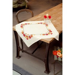 kit Nappe - Broderie Traditionnelle Vervaco Un charme aux coquelicots