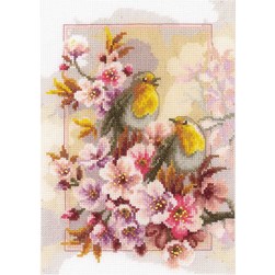 kit Point de croix Vervaco Le chant des rouge-gorges