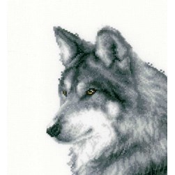 kit Point de croix Vervaco Fourrure de loup