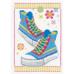 kit Point de croix Vervaco Mes baskets sixties