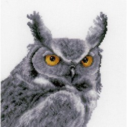 kit Point de croix Vervaco Hibou grand duc