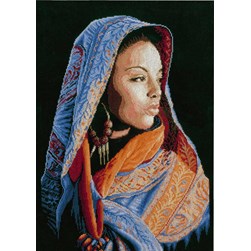 kit Point de croix Lanarte Femme Africaine