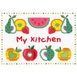 kit Point de croix Vervaco Dans ma cuisine colorée