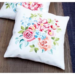 Coussin broderie Traditionnelle Vervaco Harmonie florale