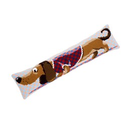 Coussin Bas De Porte au point de croix Vervaco Coussin bas de porte chien basset